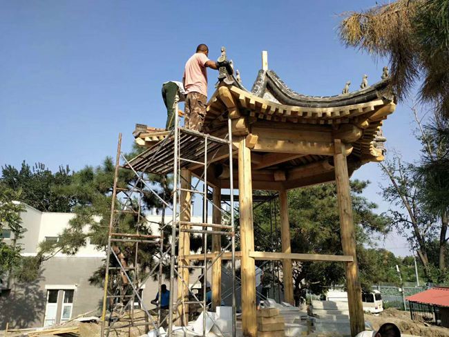 商丘防腐木凉亭厂家制作安装商丘凉亭 古建凉亭 木亭子 八角凉亭 双层凉亭