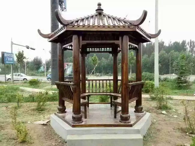 河南凉亭厂家制作安装商丘凉亭 古建凉亭 木亭子 八角凉亭 双层凉亭