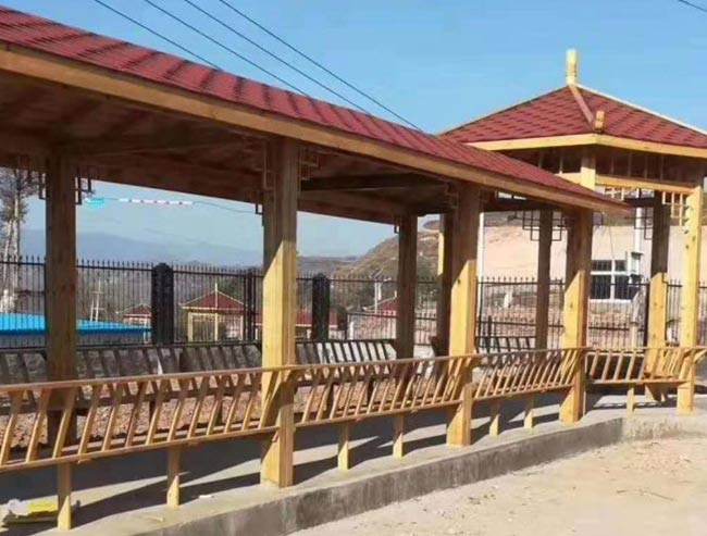 河南防腐木凉亭厂家制作安装商丘凉亭 古建凉亭 木亭子 八角凉亭 双层凉亭